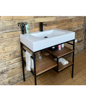 Тумба Snail Родос с умывальником Атлант дерево Лагуна 800LOFT163dH700