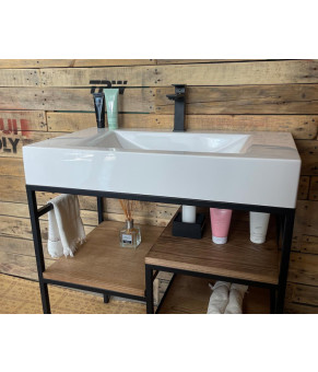 Тумба Snail Родос с умывальником Атлант дерево Призрак 800LOFT163dT307