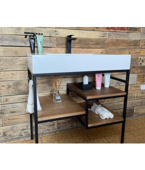 Тумба Snail Родос с умывальником Атлант дерево Антрацит 800LOFT163dA600