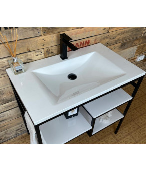 Тумба Snail Родос с умывальником Орфей камень Бордо 800LOFT165сH200