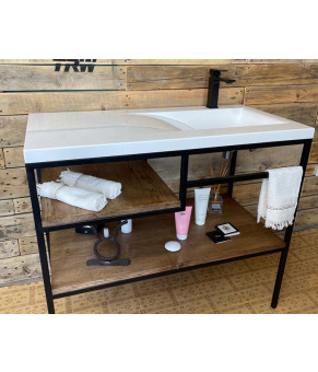 Тумба Snail Сицилия с умывальником Феникс дерево Льняной 1000LOFT159dT309