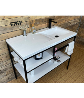 Тумба Snail Сицилия с умывальником Феникс камень Ночь 1000LOFT159cB220