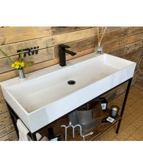 Тумба Snail Джерси с умывальником Флорида дерево Черный 1015LOFT168/1dA200