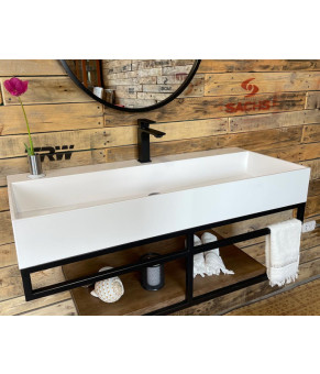 Тумба Snail Флорес с умывальником Флорида дерево Иней 1015LOFT168/2dB110