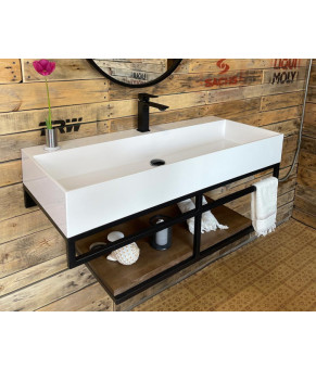Тумба Snail Флорес с умывальником Флорида дерево Рубин МАТ 1015LOFT168/2dA900M