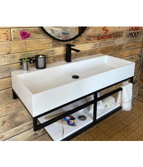 Тумба Snail Флорес с умывальником Флорида камень Рубин 1015LOFT168/2cA900