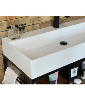 Тумба Snail Мидуэй с умывальником Флорида дерево Антрацит 1015LOFT168/3dA600