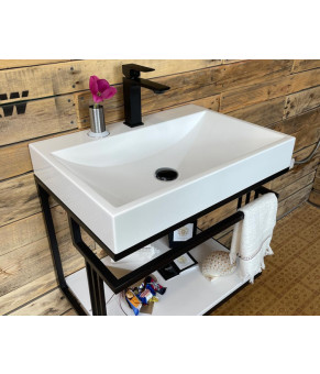 Тумба Snail Самуи с умывальником Гранд камень Белый МАТ 600LOFT148cA100M