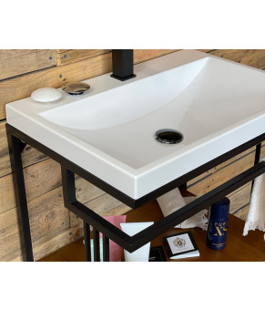 Тумба Snail Самуи с умывальником Богема дерево Иней 600LOFT156dB110