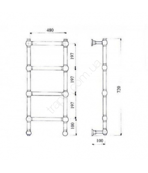 Полотенцесушитель Bugnatese REV185 CS