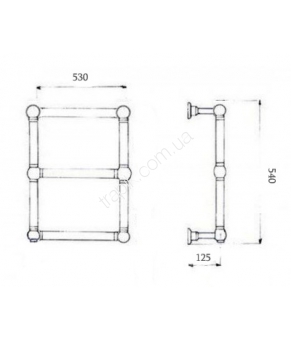 Полотенцесушитель Bugnatese QU230 RA