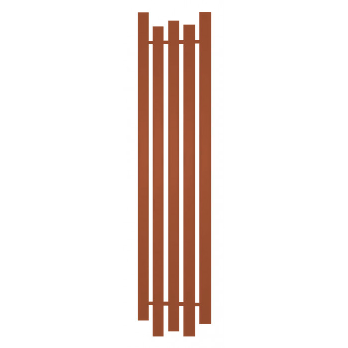 Радиатор отопления Genesis-Aqua Bassa 160x45 см Красно-оранжевый