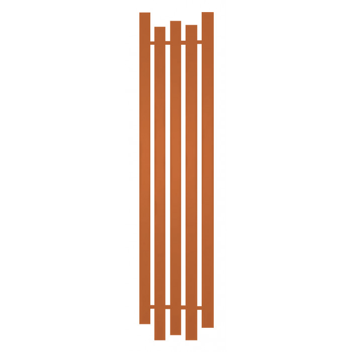 Радиатор отопления Genesis-Aqua Bassa 160x45 см Ярко-красно-оранжевый