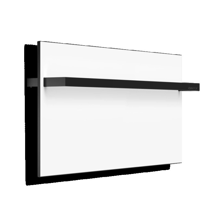 Рушникосушка скляна Hybro ONYX s 1l біла, 620x300x8 мм, 160 Вт матова