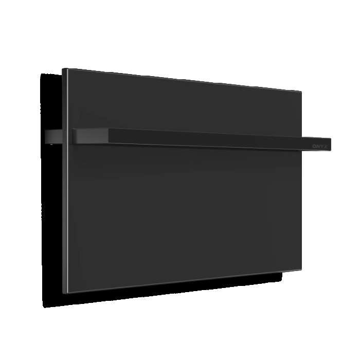 Рушникосушка скляна Hybro ONYX s 1l чорна, 620x300x8 мм, 160 Вт матова