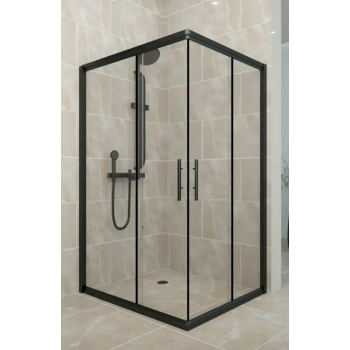 Душевая кабина Aquanil Unimar Black 100x80x190 см чорний профіль (UNIMAR80BLACK)