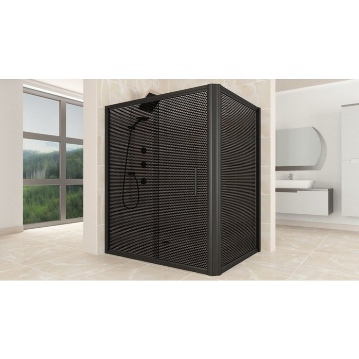 Душевая кабина Aquanil Veneta Black Dark 80х120х190 см тонированное стекло