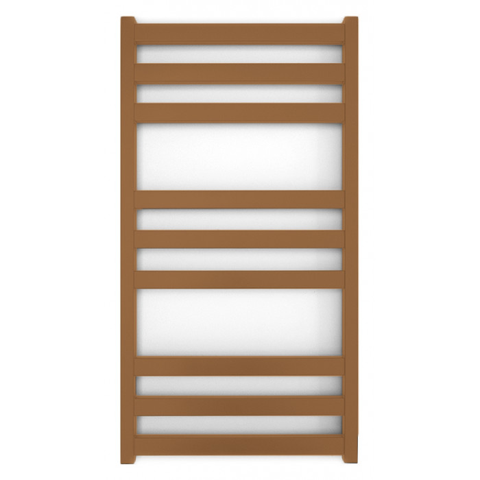 Водяной полотенцесушитель Genesis-Aqua Tristar flat 100x53 см Охра коричневая