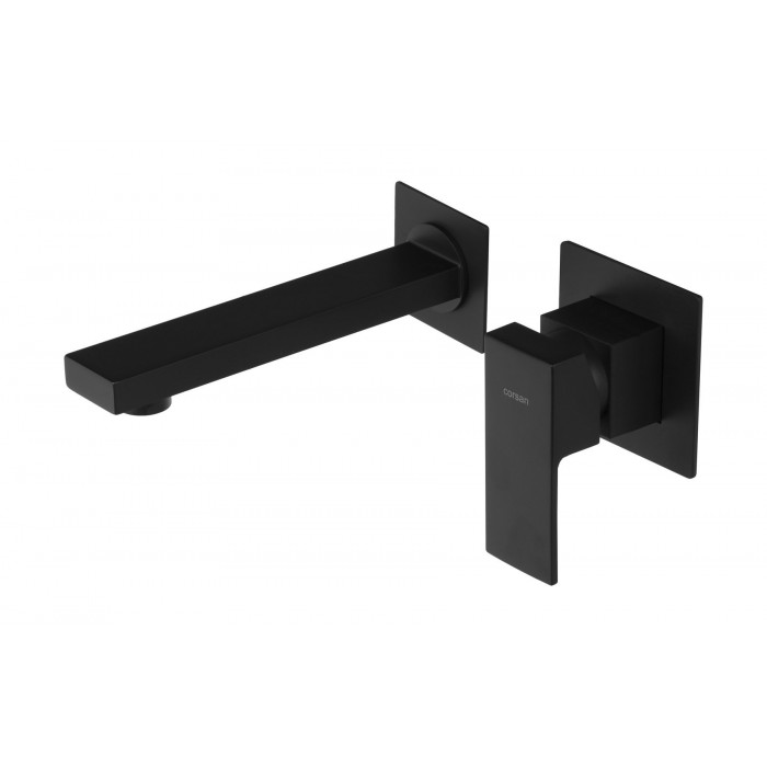 Смеситель для раковины (умывальника) скрытого монтажа Corsan ANGO BLACK MATT