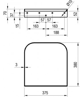 Консоль Ravak Yard 600 Черный X01782