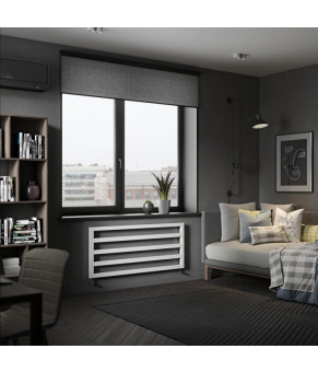 Водяной радиатор отопления Genesis-Aqua Feneli 140x55 см Фиолетово-синий