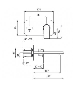 Смеситель Bugnatese Simple 6643 OP