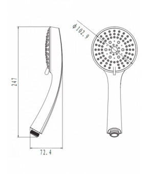 Ручной душ Damixa Contour 760200500