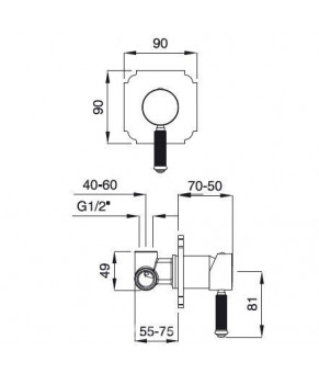 Гигиенический душ Bugnatese Olympia Monocomando 8530 19175 19466 19431 BR