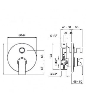 Смеситель Bugnatese Simple 6672 NS