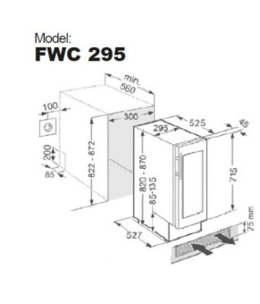 Винный шкаф Fabiano FWC 295 Inox 8171.405.0828
