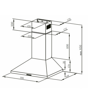 Вытяжка кухонная Fabiano Basic 60 Inox 8106.410.0750