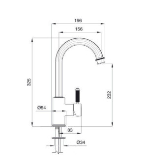 Смеситель Bugnatese Olympia Monocomando 8513 DO