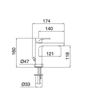 Змішувач Bugnatese Simple 6613 CR