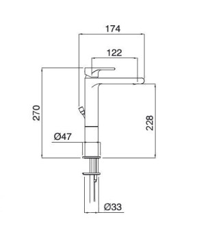 Смеситель Bugnatese Simple 6617 CR