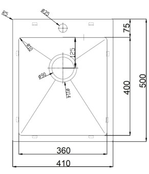 Кухонная мойка Fabiano BR 41x50 8213.401.0925