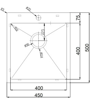 Кухонная мойка Fabiano BR 45x50 8213.401.0924