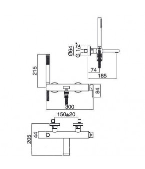 Смеситель Bugnatese Simple 6602 NS