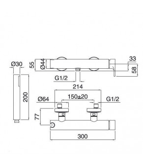 Смеситель Bugnatese Simple 6635 CR