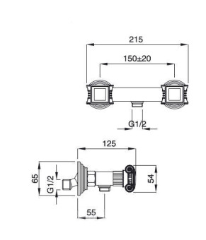 Смеситель Bugnatese Olympia 8446 BR