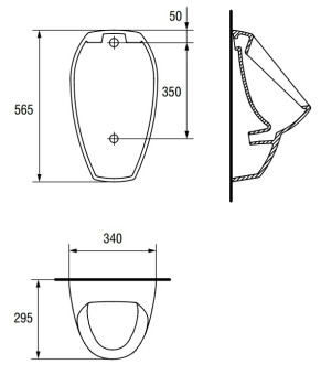 Писсуар Cersanit Apollo A101 KPL K11-0025/K112-002