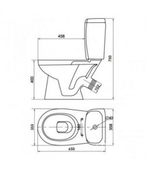 Унитаз-компакт Cersanit Koral 031 K100-340