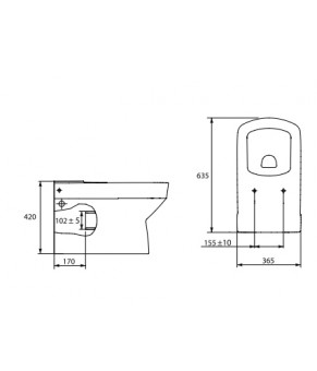 Унитаз Cersanit Pure PU010/PU020
