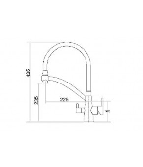 Смеситель Fabiano FKM 31.10 Inox Black 8231.403.0058