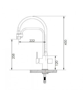 Смеситель Fabiano FKM 3111 Inox 02 8231.403.0855