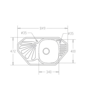 Кухонная мойка Fabiano BR 85x47 8213.401.0803
