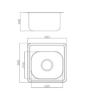 Кухонная мойка Fabiano 380х380 Microdecor 8211.401.0460