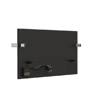Полотенцесушитель стеклянный Hybro ONYX s 1l черный, 620x300x8 мм, 160 Вт матовая