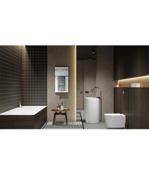 Полотенцесушитель стеклянный Hybro ONYX s 2m белый, 470x900x8 мм, 350 Вт матовый