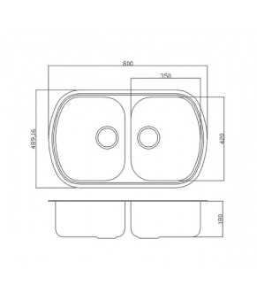 Кухонная мойка Fabiano 80x49x2 Microdecor 8211.401.0418