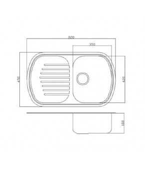 Кухонная мойка Fabiano 80x49 Microdecor 8211.401.0419